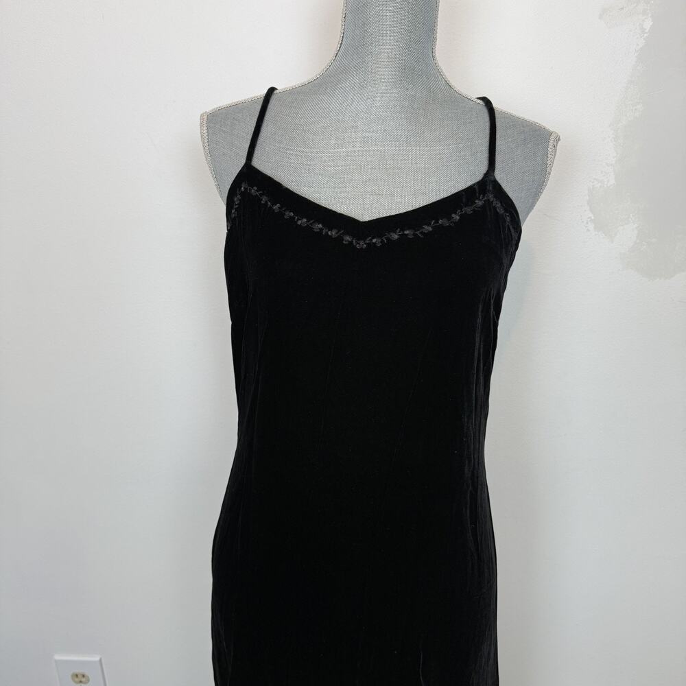 Vintage Express silk blend velvet midi dress 90s y2k size 9/10 whimsygoth